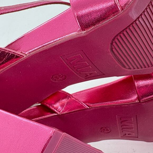 MIA Eloise Platform Heels 8.5 Pink NWOT Sandals Strap Cocktail Formal Glam - Picture 3 of 7
